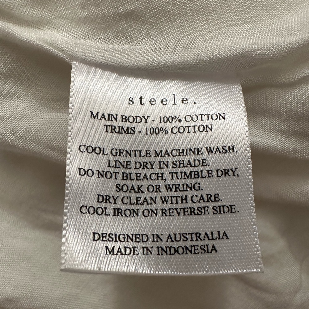 STEELE AUSTRALIA Brooklyn White Dress 100% Cotton - Picture 10 of 12